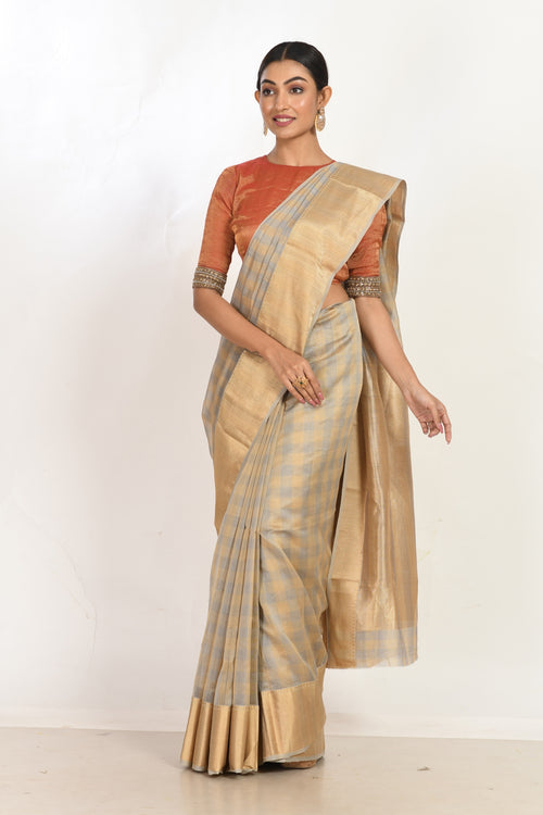 Smart beige saree