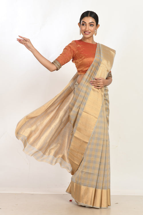 Smart beige saree