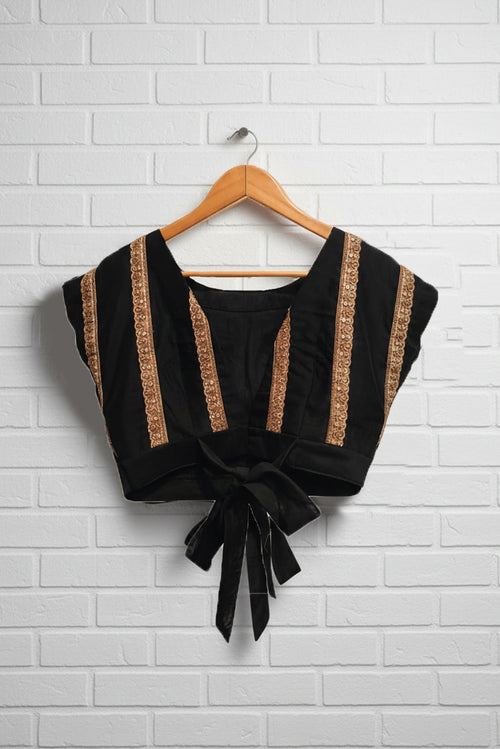 Black cocktail blouse