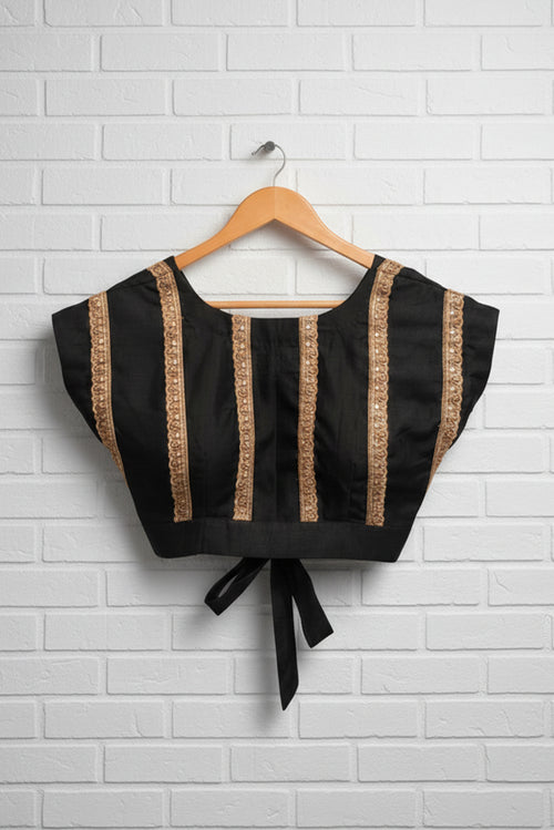 Black cocktail blouse