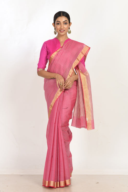 GULABO handloom cotton silk sari