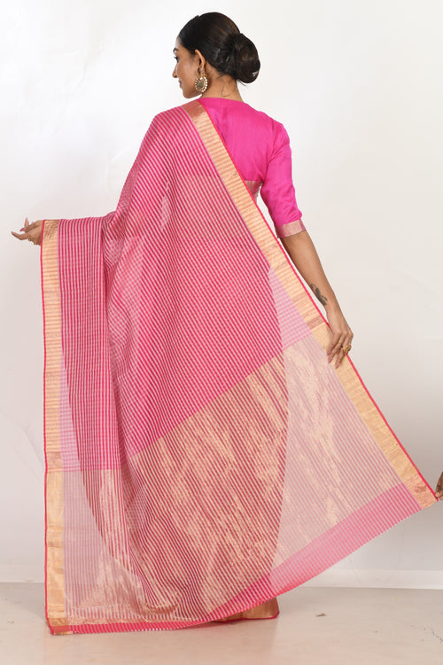 GULABO handloom cotton silk sari