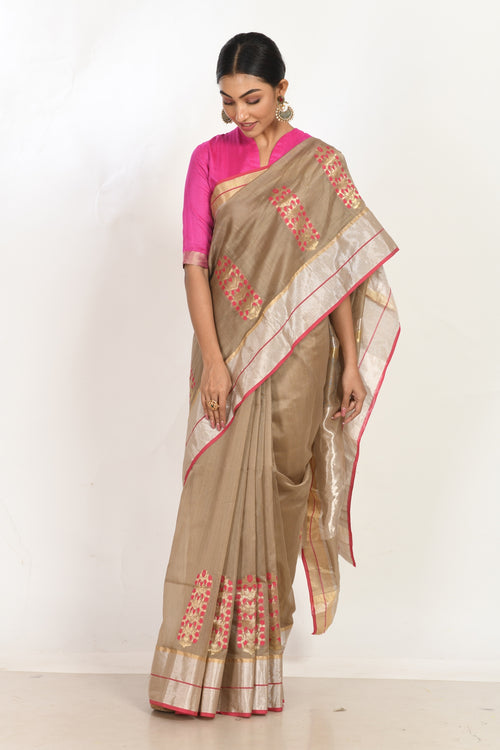 Chinar Cotton Silk handloom Sari