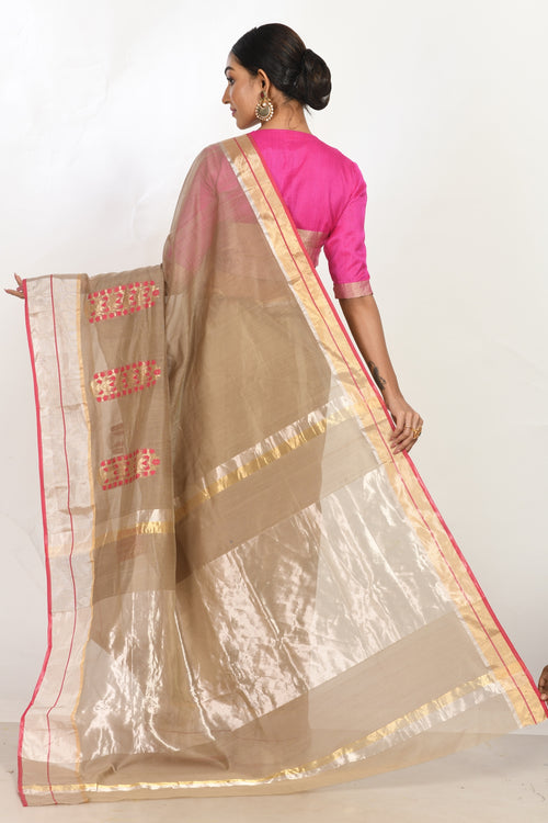 Chinar Cotton Silk handloom Sari