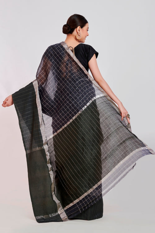 Chinar Cotton Silk handloom Sari