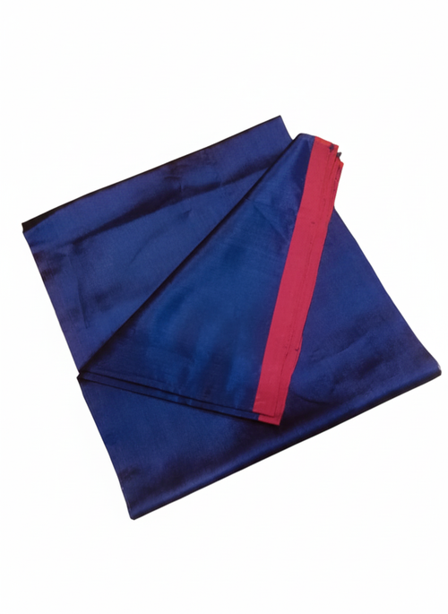 Elegant silk stripes saree in  wine and blue colour