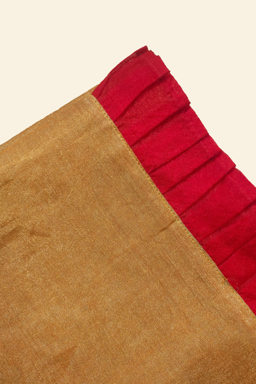 Orange silk paithani saree