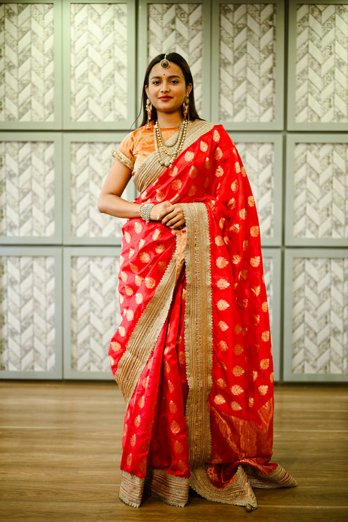 Red bridal saree