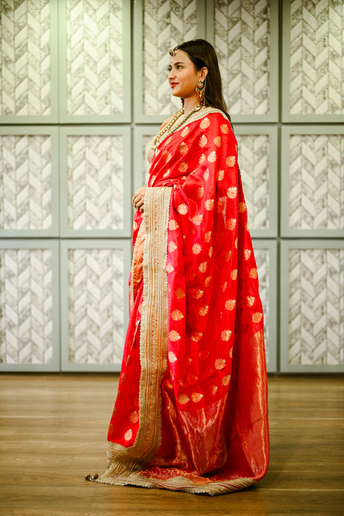 Red bridal saree