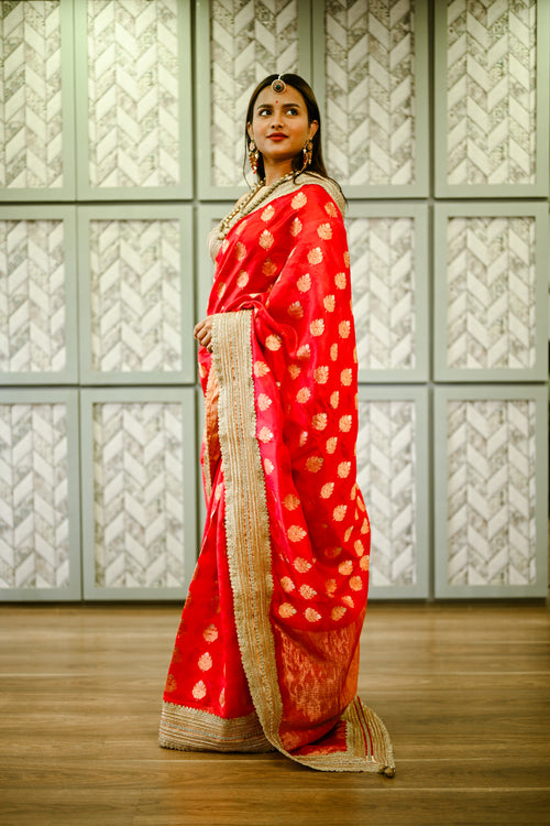 Red bridal saree