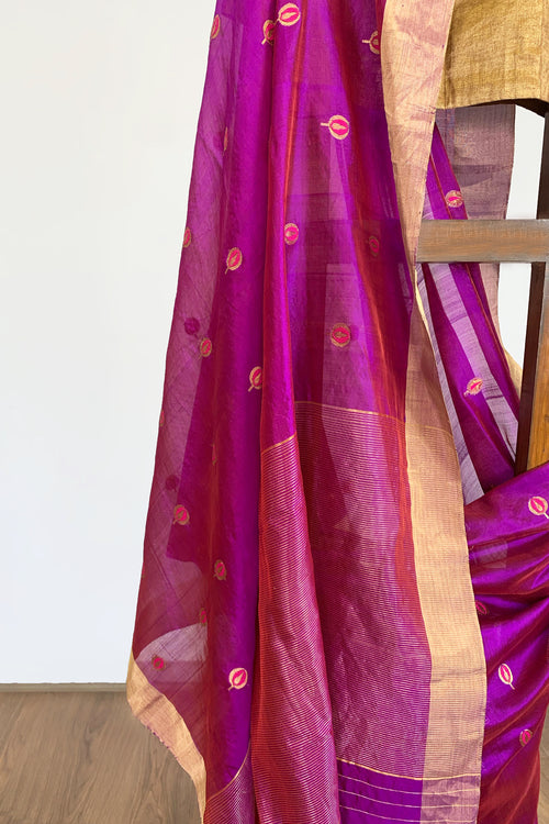 Purple Silk sari