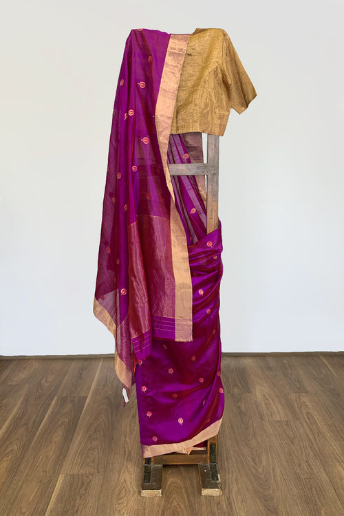Purple Silk sari