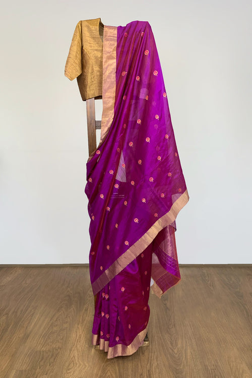 Purple Silk sari