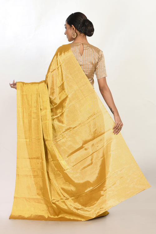 REKHA gold tissue sari