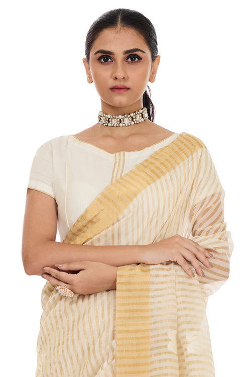 White Magyar kota Cotton Blouse