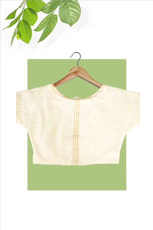 White Magyar kota Cotton Blouse