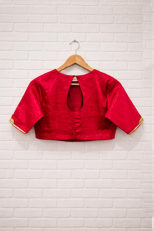 Madhuri Red Tissue Blouse