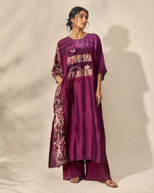 Purple kurta set