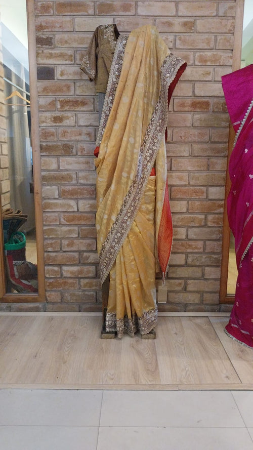 Bag bagicha jal Chanderi silk sari.